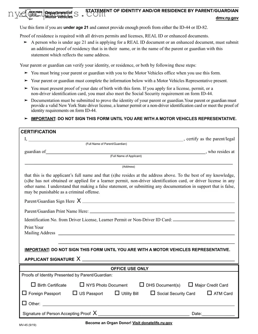 New York Dmv Template