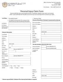 New York Claim Template