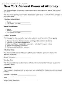 Valid  General Power of Attorney Template for New York