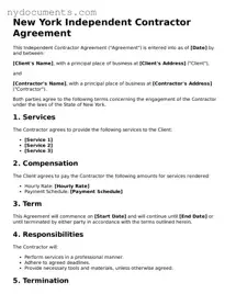 Valid  Independent Contractor Agreement Template for New York