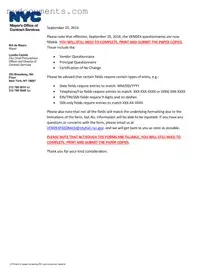 New York Questionnaire Template