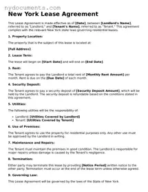 Valid  Lease Agreement Template for New York